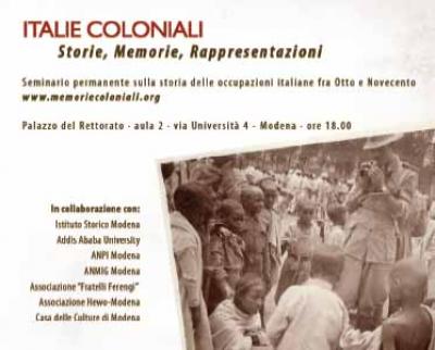 ITALIE COLONIALI Storie, Memorie, Rappresentazioni. Appuntamento del 30 maggio 2012